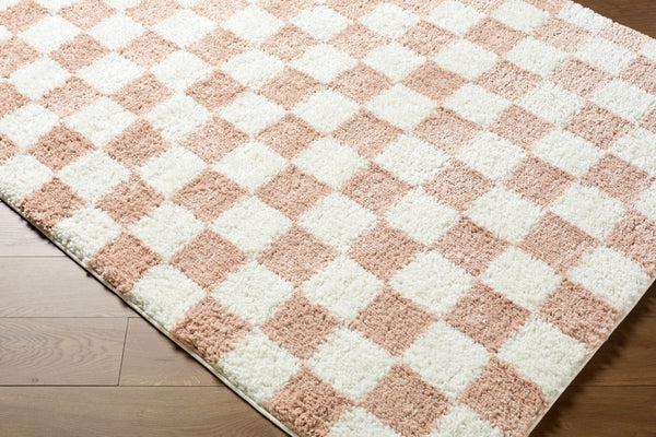 Livabliss Czechia Minimalist Runner Rug Plush Polypropylene Blend for Hallways and Entryways Dusty Pink, Ivo 6'7" x 9' CZE2300-679