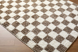 Livabliss Czechia Geometric Runner Rug Soft Plush Polypropylene Pile for Hallway or Entryway Charcoal, Ivory 2'7" x 7'3" CZE2301-2773