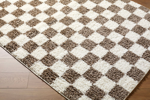 Livabliss Czechia Geometric Runner Rug Soft Plush Polypropylene Pile for Hallway or Entryway Charcoal, Ivory 2'7" x 7'3" CZE2301-2773