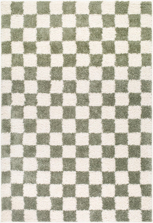 Livabliss Czechia Minimalist Runner Rug Plush Polypropylene Blend for Hallway or Bedside Olive, Ivory 2'7" x 7'3" CZE2305-2773