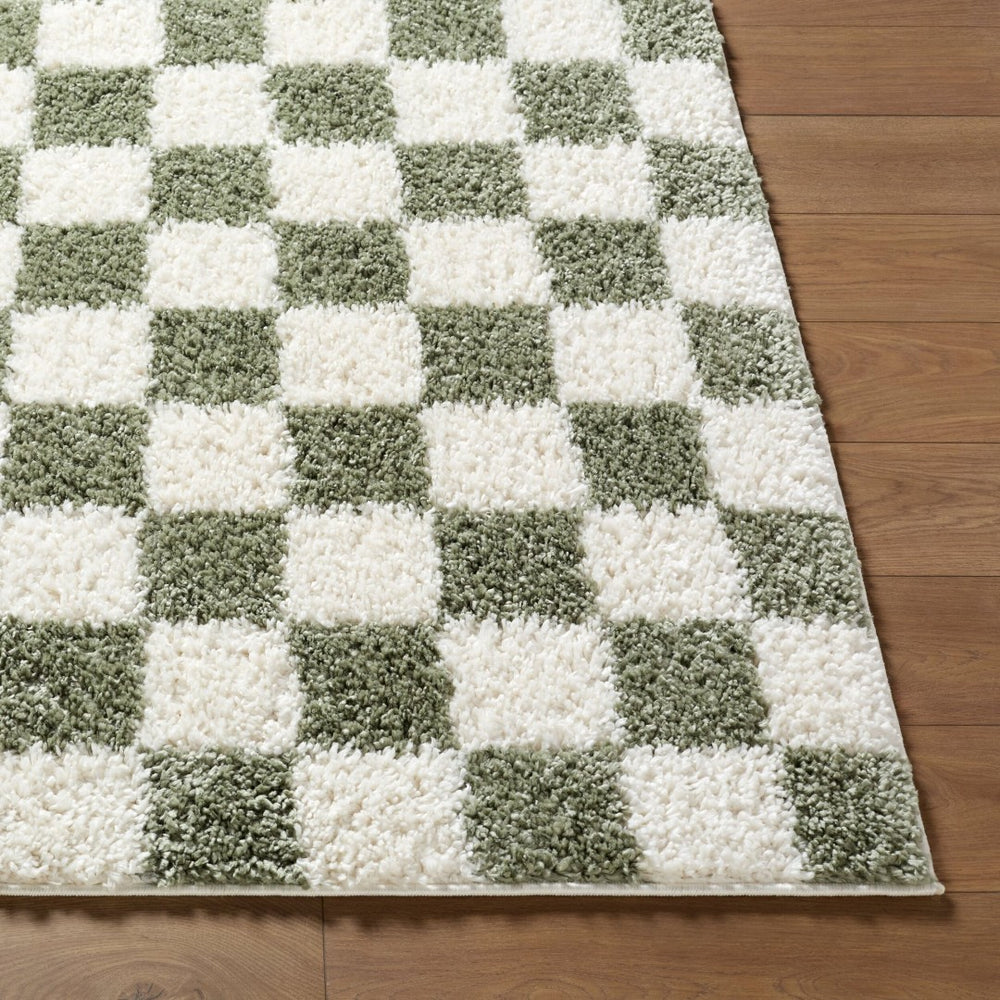 Livabliss Czechia Minimalist Runner Rug Plush Polypropylene Blend for Hallway or Bedside Olive, Ivory 2'7" x 7'3" CZE2305-2773