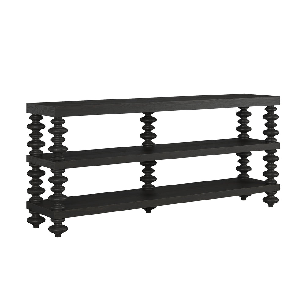 Atrium Console Table - Elegant Neoclassical Design with Open Shelves for Storage & Display Solutions