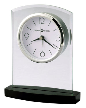 Hekman Furniture 645841 Elegant Beveled Glass Tabletop Clock With Polished Silver Bezel & Quiet Sweep Mechanism  Landre Tabletop Clock 645841