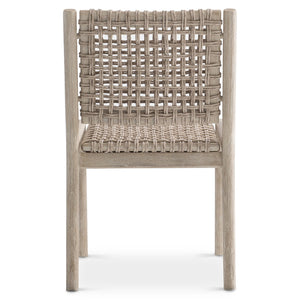 Bernhardt Bernhardt Atlas Outdoor Side Chair With Teak Frame & All-Weather Wicker, Sea Oat/Pampas Finish Elegance X09543