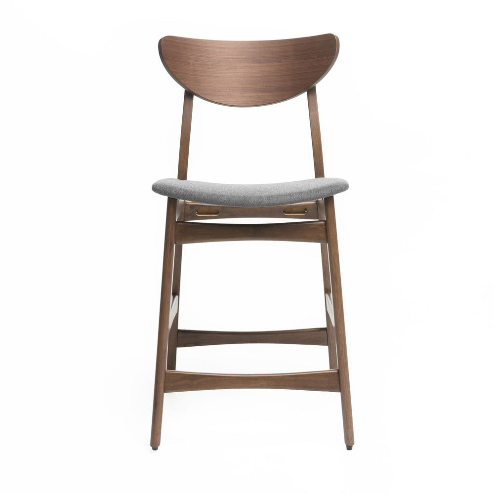 English Elm Christopher Knight Home® - Counter Height Chairs - Elegant Dark Grey Fabric Upholstery With Durable Wood Frame For Comfort 58914.00DGY