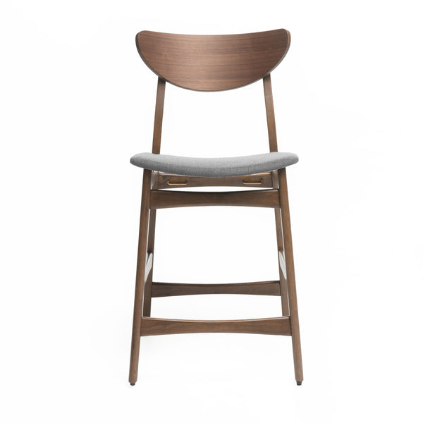 English Elm Christopher Knight Home® - Counter Height Chairs - Elegant Dark Grey Fabric Upholstery With Durable Wood Frame For Comfort 58914.00DGY