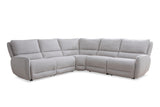 Parker House Parker Living Stellar - Bloke Cotton 6 Piece Modular Power Reclining Sectional with Power Adjustable Headrests Bloke Cotton 96% Polyester, 4% Acrylic (W) MSTR-PACK6A(H)-BLCT