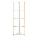 Homelegance By Top-Line Donnell Two-Tone Corner Bookcase Gold Iron