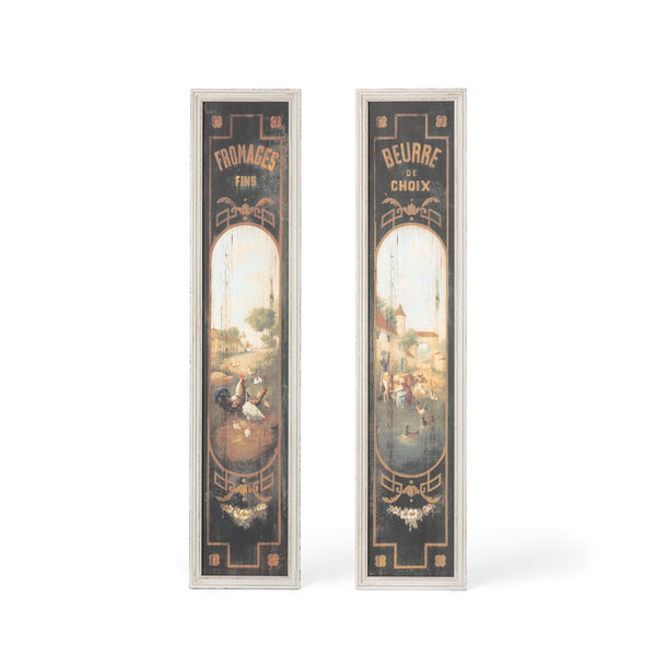 French Butter & Cheese Signs on Wood, Set of 2 EWA80314 Park Hill