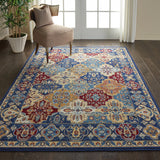 Nourison Grafix GRF31 Machine Made Power-loomed Narrow Border Indoor Only Bohemian Vintage Rug Multicolor, Multicolor 100% Polypropylene 99446810588