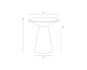 Sunpan Carmel End Table - Stunning Tapered Design for Contemporary Living Spaces, Perfect for Home or Office Stainless Steel