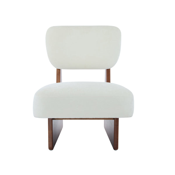English Elm [set of 2] Beige Polyester Barrel Lounge Chairs with Black Wood Base for Living Room Beige,Walnut N767P373046W