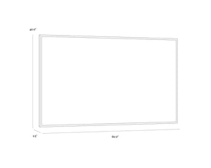 Sunpan DREAM STATE - 60" X 40" Abstract Watercolor Print in Natural Floater Frame for Modern Interiors A0438