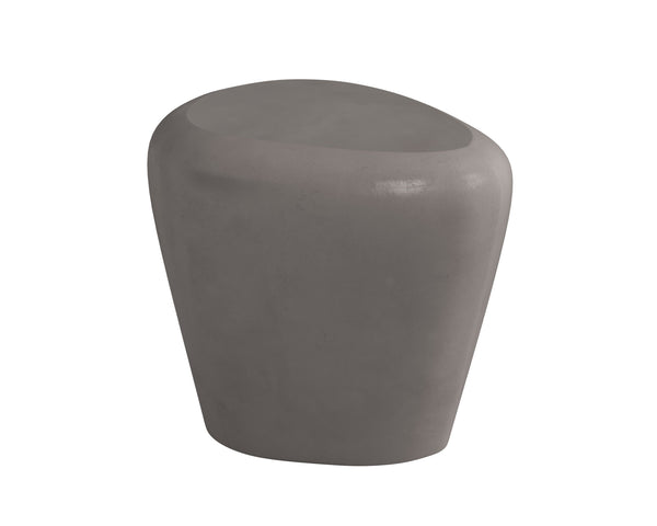Sunpan Corvo Contemporary Side Table - Unique Natural Concrete Design for Indoor & Outdoor Spaces Grey