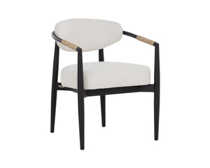Sunpan MARITA Outdoor Dining Armchair - Contemporary Wicker Weave for Stylish Patio Comfort and Durability Black 112101V