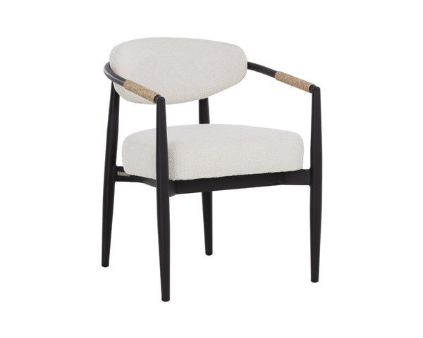 Sunpan MARITA Outdoor Dining Armchair - Contemporary Wicker Weave for Stylish Patio Comfort and Durability Black 112101V