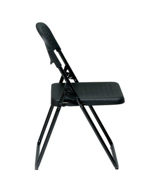 OSP Home Furnishings Folding Chair Ventilated Plastic Seat Commercial Grade Stackable for Office Events FC8000NP-3