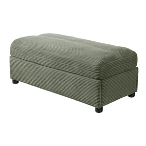 English Elm Christopher Knight Home® - 42.8" Oversized Chaise Lounge with Storage Ottoman, Corduroy Upholstery, USB Port & Cup Holders for Cozy Living Space Green N765P350851N