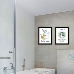English Elm Trendy Decor 4u Humorous Hand-lettered Two-piece Framed Wall Art Set for Home Bar B067P256630