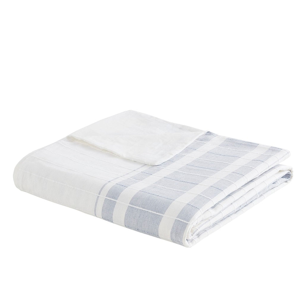 English Elm 5 Piece Cotton Jacquard Duvet Set - Luxurious Full/Queen Bedding With Decorative Pillows & Shams B035P280380