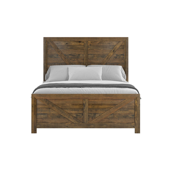 English Elm Wallace & Bay - Brown Sandstone Upholstered Queen Bed with Rustic Casual Design, Easy-Care Wood Frame, Elegant Appeal Brown B361S00006