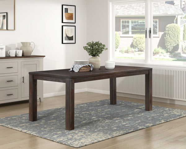 English Elm Classic 9 Piece Acacia Veneer Dining Set with Parsons Chairs and Nailhead Trim Dark Brown,Taupe B011S02249