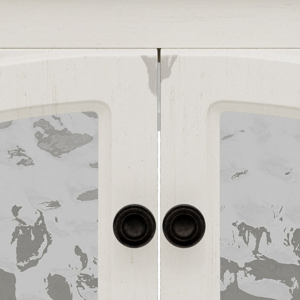 English Elm Christopher Knight Home® - 30 Inches Vintage Rustic Bathroom Vanity With Ceramic Sink, Soft-Close Doors & Antique Bronze Pulls N817P299512W