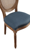 OSP Home Furnishings Stella Cane Back Chair Azure