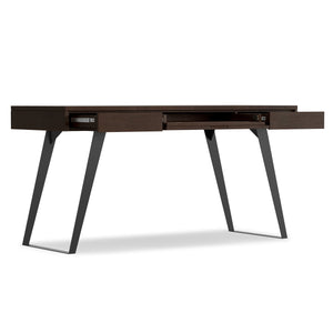 English Elm Lowry - Industrial-Style Desk In Distressed Hickory Brown With Metal Accents & Ample Storage Space B136P158878