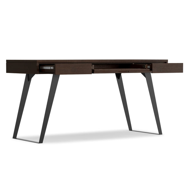 English Elm Lowry - Industrial-Style Desk In Distressed Hickory Brown With Metal Accents & Ample Storage Space B136P158878