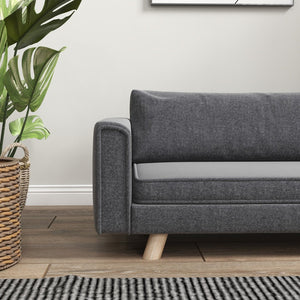 English Elm Pawhut Elevated Dog Sofa For Small & Medium Pets - Cozy, Washable Cushions & Durable Design, Gray W2225P217300-GIGA