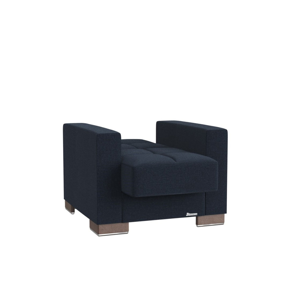 English Elm Primenest Nimbusflow Convertible Armchair With Storage - Dark Blue Chenille, Stylish & Space-Saving B030P286183-GIGA