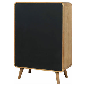 English Elm Winston Five Drawer Ash Veneer Chest Mid Century Bedroom Storage with Felt Lined Top B062P451715