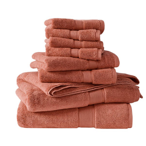 JLA Home Madison Park Signature - Ultra-Soft 100% Cotton Towels with 800 GSM Plush Pile, Antimicrobial Finish and Oeko-Tex Safety Coral MPS73-195