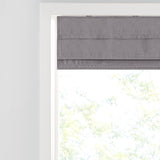 Madison Park Otis Casual Faux Linen Cordless Total Blackout Roman Shade MP40-8184 Grey