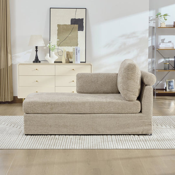 English Elm 31.69" Chenille Modular Sofa Bed with Pocketed Springs for Apartments and Studios W3189P438359