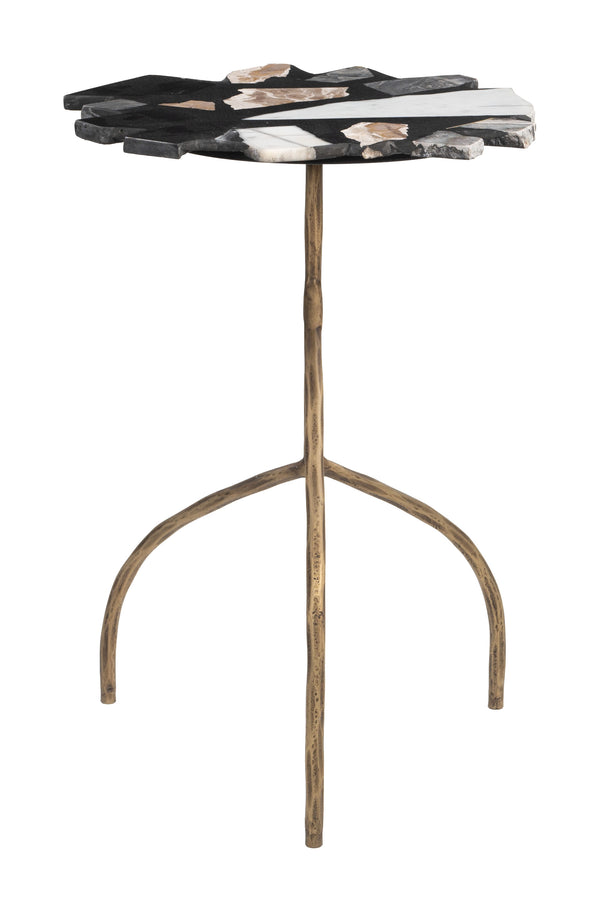 Zuo Modern Baia Multicolor Side Table - Durable Terrazzo & Iron Design For Modern Living Spaces & Hospitality Multicolor Terrazzo,Iron 110603-zuo-modern