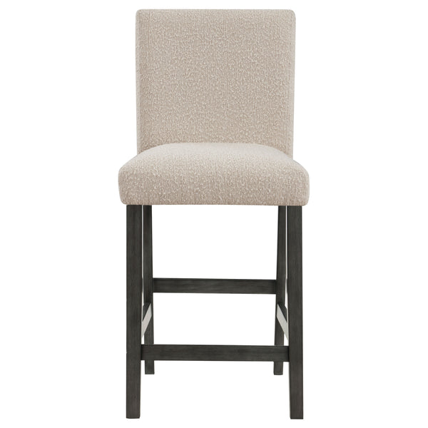 English Elm Murtry Boucle Upholstered Counter Chair Set of 2 – Plush Foam Seats, Textured Fabric, Charcoal Legs, Modern Comfort Beige B062P299876