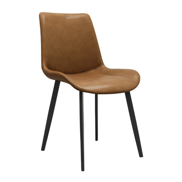 English Elm Beige Cotton Linen Armless Dining Chairs with Oak Legs Ergonomic Set of 2 Brown W5815P476402