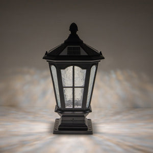 English Elm Garden Post Light Black Die-cast Aluminum European Lantern for Outdoor Pathways W5008P392752
