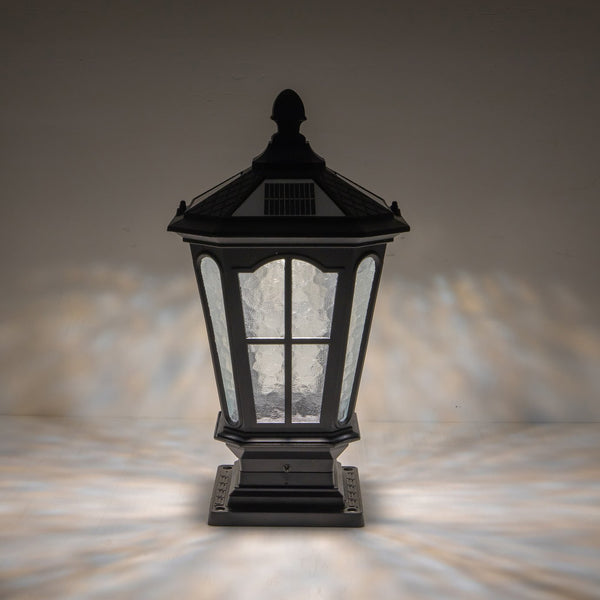 English Elm Garden Post Light Black Die-cast Aluminum European Lantern for Outdoor Pathways W5008P392752