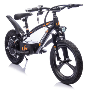 English Elm 24v Kids Electric Dirt Bike 300w Motor 16in Pneumatic Tires Adjustable Seat Ages 5 to 12 Black W1578P335442