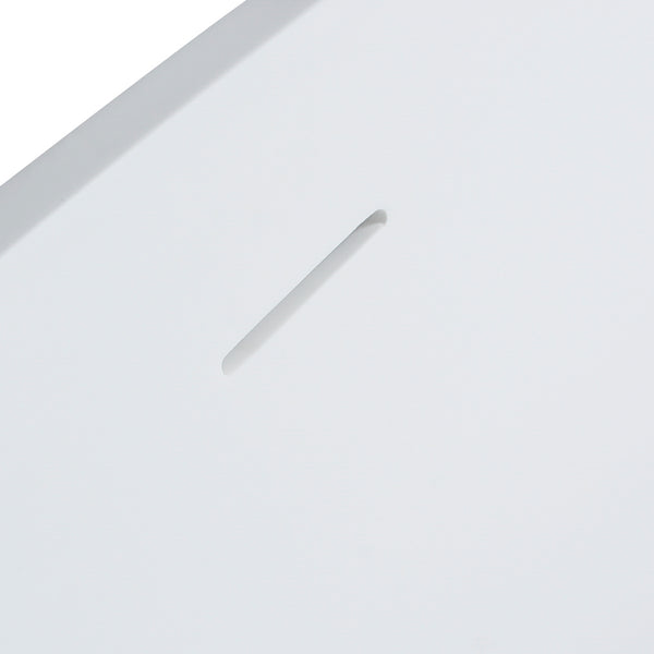 English Elm 67'' Oval Acrylic Freestanding Soaking Tub Glossy White with Chrome Toe-tap Drain W1920P353170