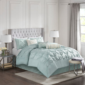 English Elm 7 Piece Tufted Comforter Set In Seafoam King - Tranquil, Textured Design For Coastal Bedroom Style B03597127