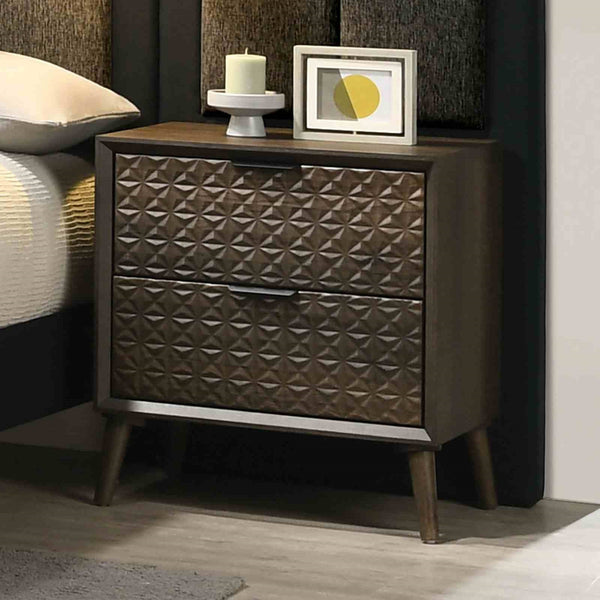 English Elm Contemporary Glam Nightstand Glossy White Lacquer Chrome Legs Dovetail Drawer Bedroom B2741P435315