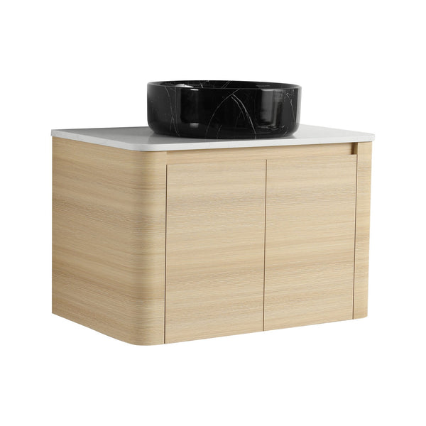English Elm 30'' Wall-Mounted Bathroom Vanity With Soft-Close Doors, Ceramic Sink & Plywood Frame For Modern Spaces W999S00466