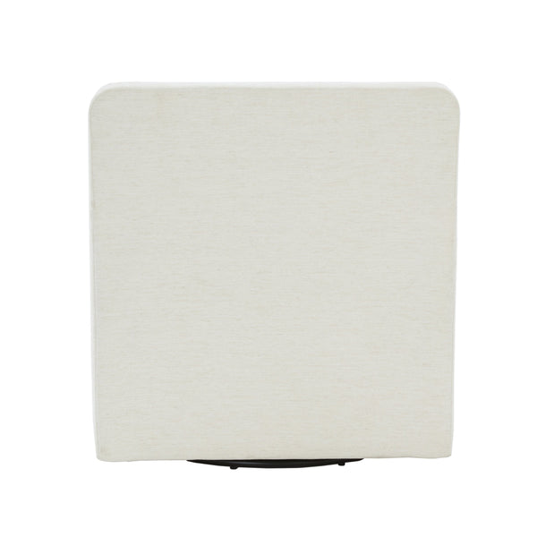English Elm Torrance Swivel Accent Chair with Antique Brass Nailhead Trim for Modern Living Cream B050P451390
