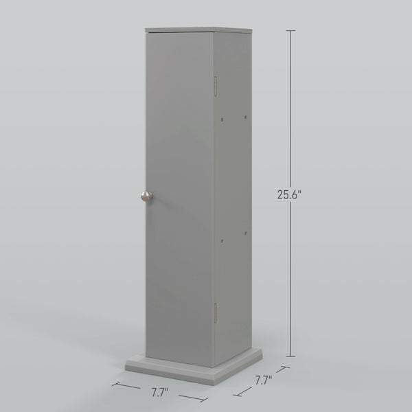 English Elm Corner Three Tier Bathroom Storage Cabinet with Magnetic Door and Top Access Opening T3971P470759