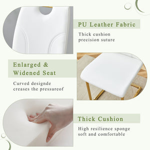 English Elm Marble-Veined Tempered Glass Dining Set: Transformable 63" Table & 6 Gold-Accented Armchairs, Modern Elegance W2920S00086