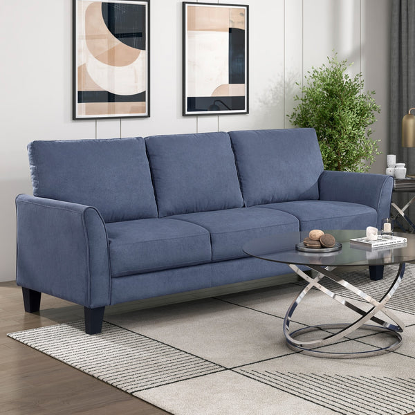 English Elm Modern 2-Piece Upholstered Sofa Set - Plush Blue Loveseat & Sofa For Stylish Living Room Comfort B011S01957